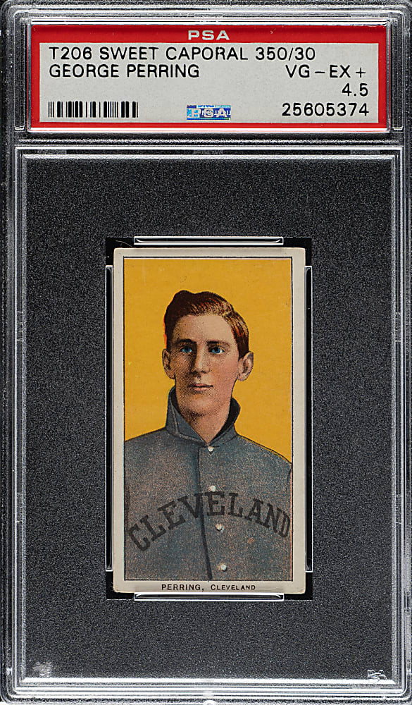 1909-1911 T206 White Border George Perring PSA VG-EX+ 4.5