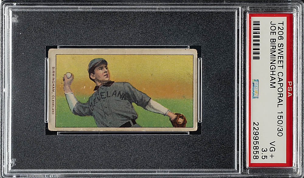 1909-1911 T206 White Border Joe Birmingham PSA VG+ 3.5
