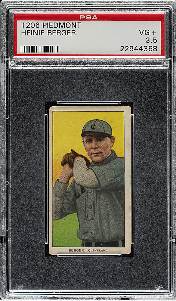 1909-1911 T206 White Border Heinie Berger PSA VG+ 3.5