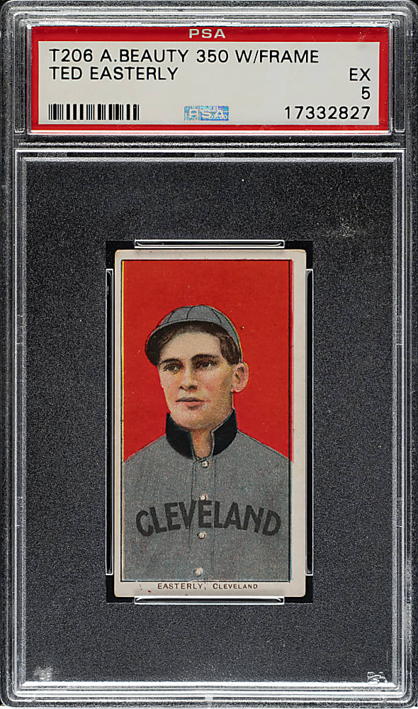 1909-1911 T206 White Border Ted Easterly PSA EX 5 - Sovereign 350 Back