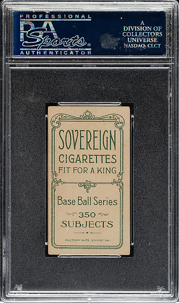 1909-1911 T206 White Border Ted Easterly PSA EX 5 - Sovereign 350 Back