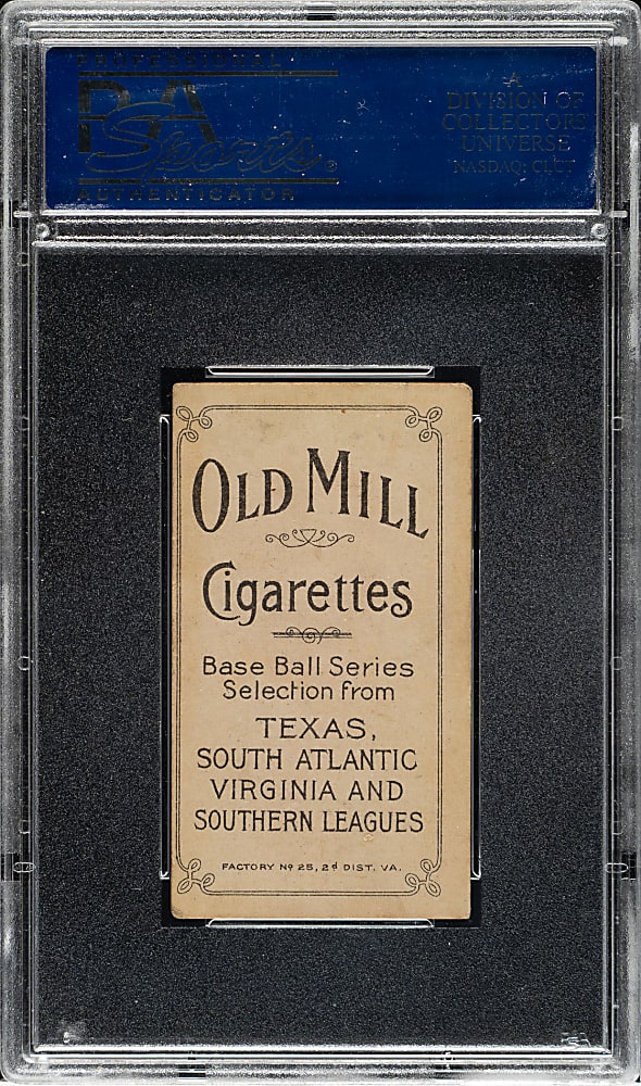 1909-1911 T206 White Border J. F. Kiernan Southern Leaguer PSA VG-EX 4 - Old Mill Back