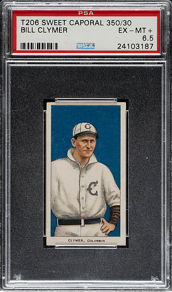 1909-1911 T206 White Border Bill Clymer PSA EX-MT+ 6.5