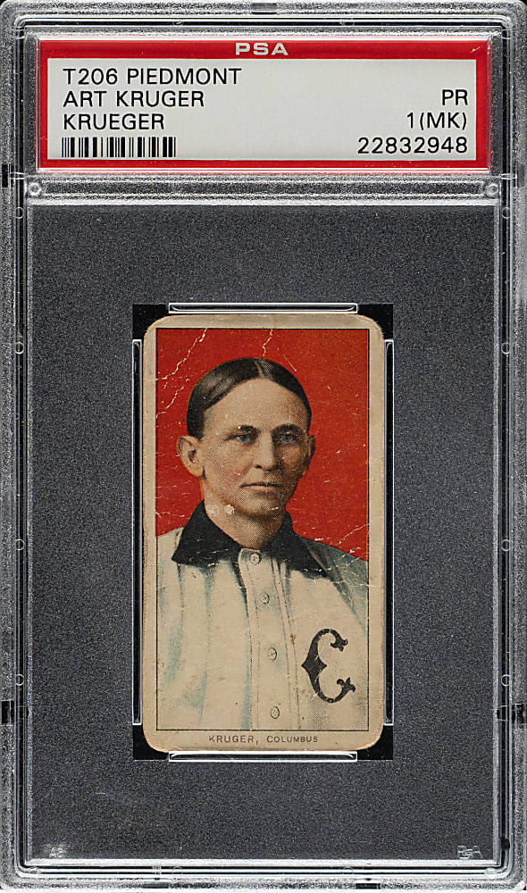 1909-1911 T206 White Border Otto Kruger PSA POOR 1 (MK)