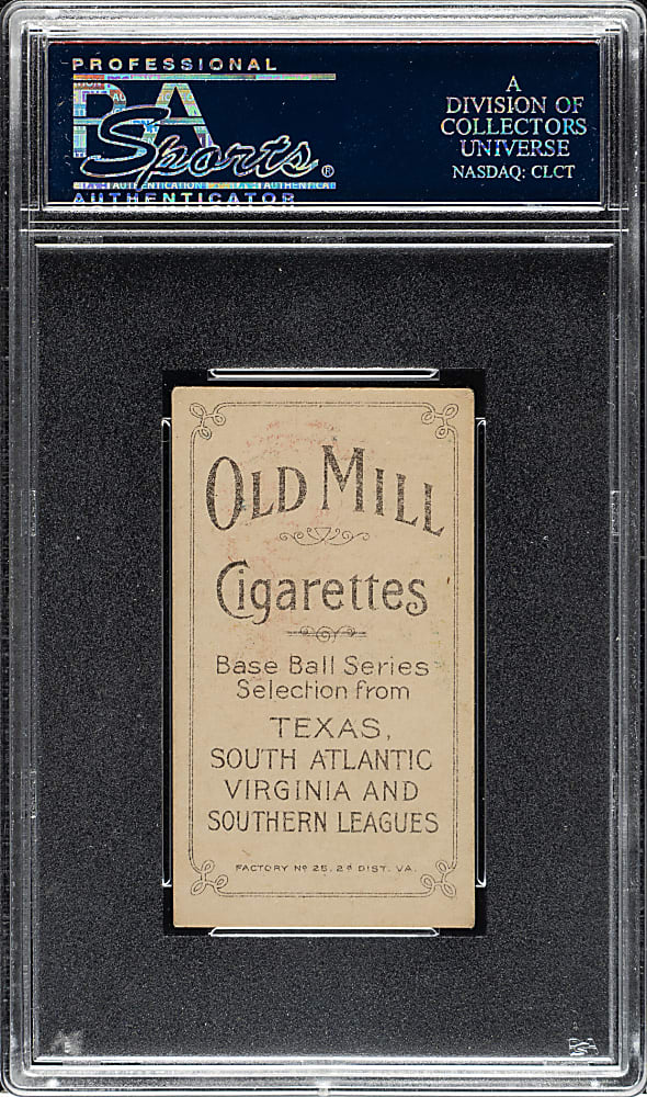 1909-1911 T206 White Border J. Ross Helm Southern Leaguer PSA EX 5 - Old Mill Back