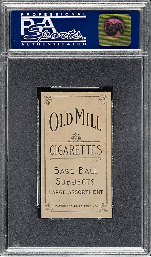 1909-1911 T206 White Border Otto Kruger PSA EX-MT 6 - Old Mill Back