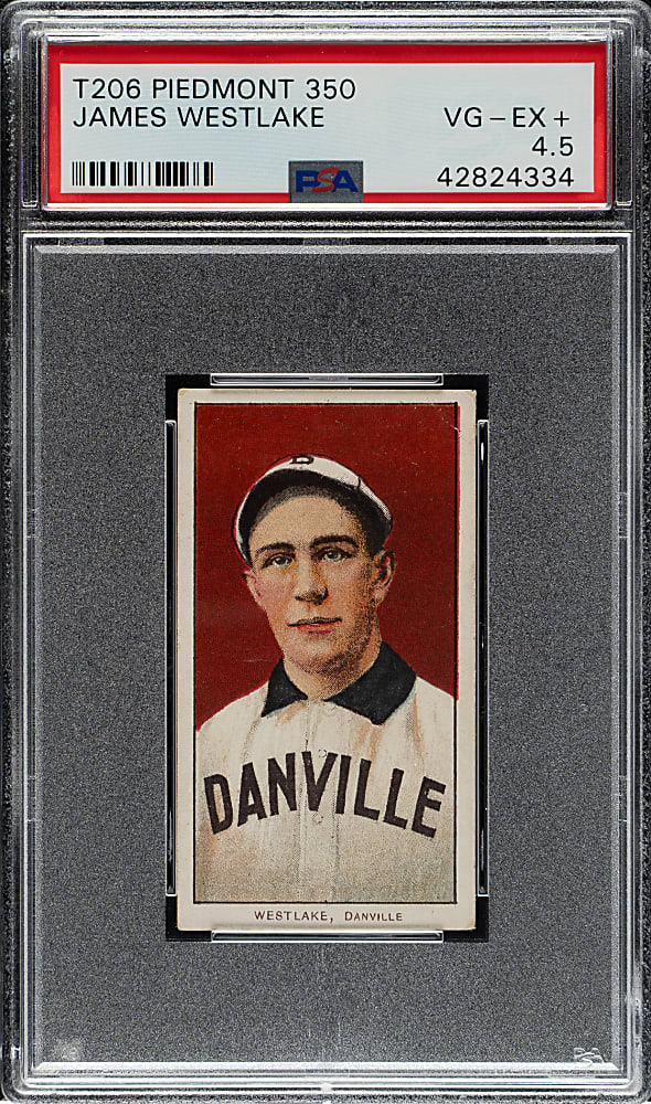 1909-1911 T206 White Border James Westlake Southern Leaguer PSA VG-EX+ 4.5