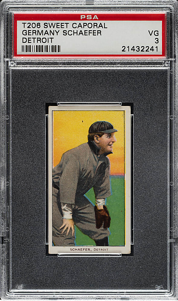 1909-1911 T206 White Border Germany Schaefer Detroit PSA VG 3