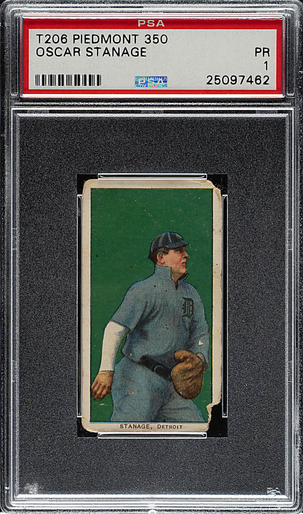 1909-1911 T206 White Border Oscar Stanage PSA POOR 1