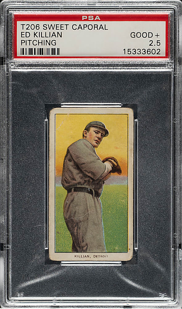 1909-1911 T206 White Border Ed Killian Pitching PSA GOOD+ 2.5
