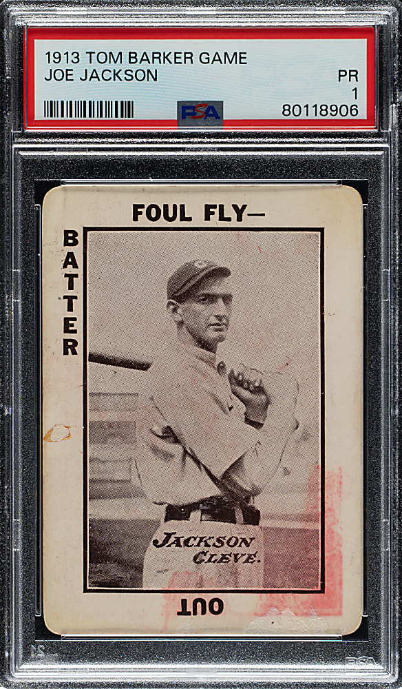 1913 WG6 Tom Barker Game Joe Jackson PSA POOR 1