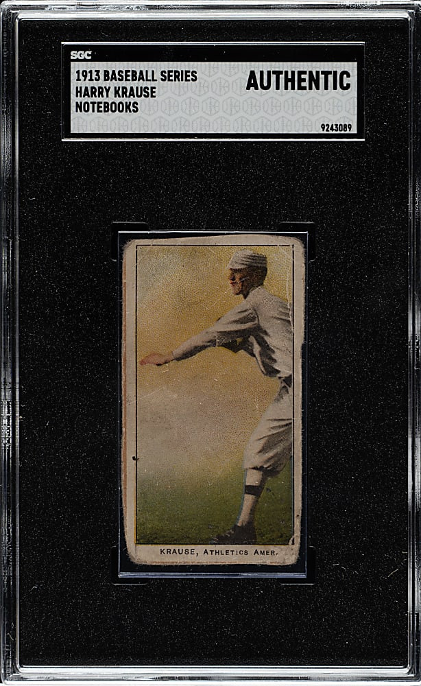 1913 Baseball Series Notebooks Harry Krause SGC Authentic