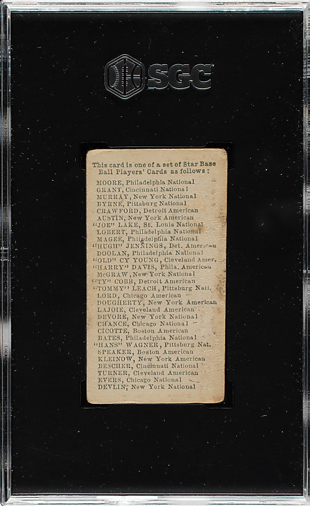 1911 E94 George Close Candy Bobby Byrne SGC FAIR 1.5 - Gold Background