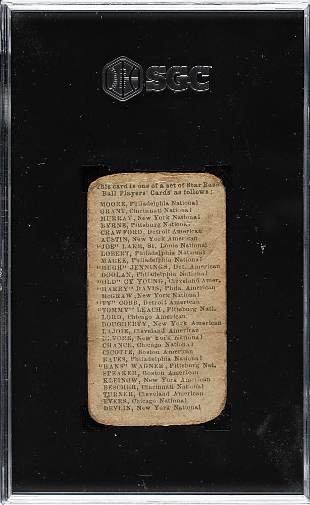 1911 E94 George Close Candy Johnny Bates SGC POOR 1 - Green Background