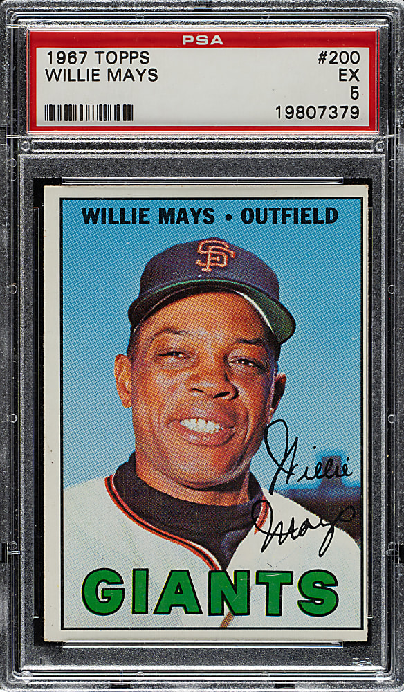 1967 Topps #200 Willie Mays PSA EX 5