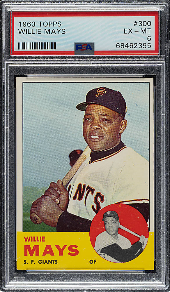 1963 Topps #300 Willie Mays PSA EX-MT 6
