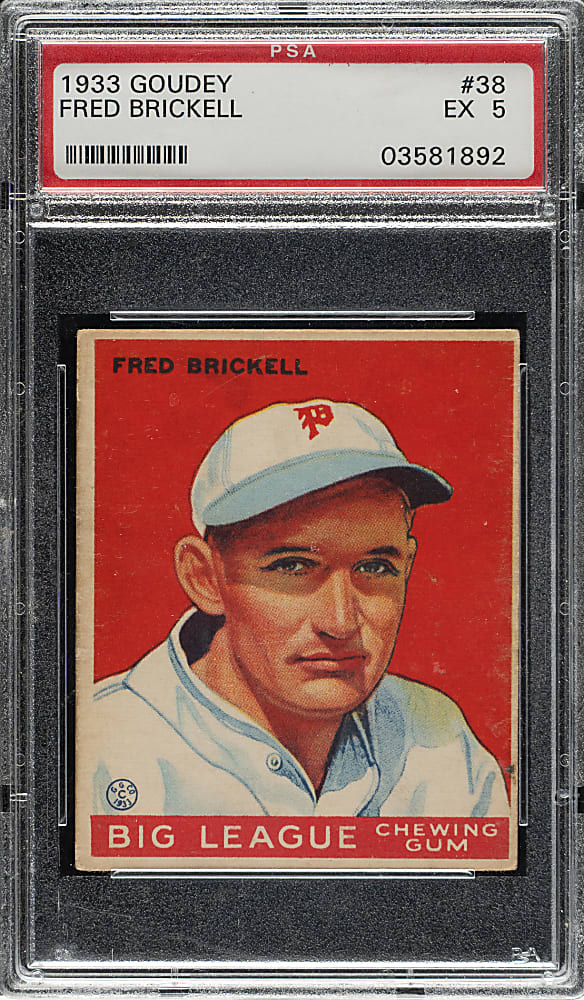 1933 R319 Goudey #38 Fred Brickell PSA EX 5