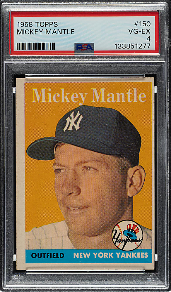1958 Topps #150 Mickey Mantle PSA VG-EX 4