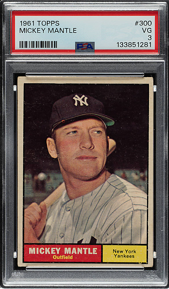 1961 Topps #300 Mickey Mantle PSA VG 3