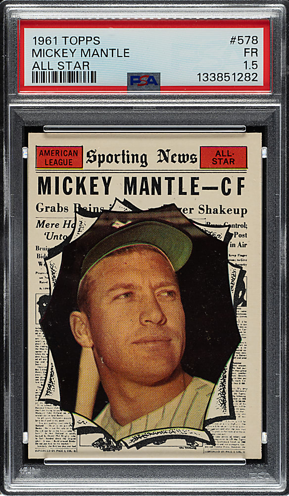 1961 Topps #578 Mickey Mantle All-Star PSA FAIR 1.5