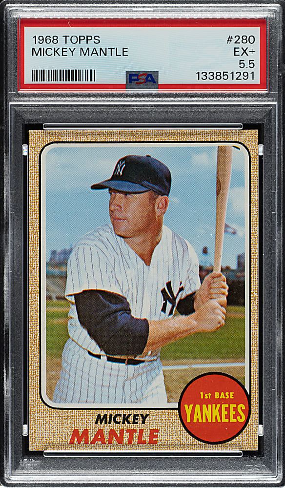 1968 Topps #280 Mickey Mantle PSA EX+ 5.5