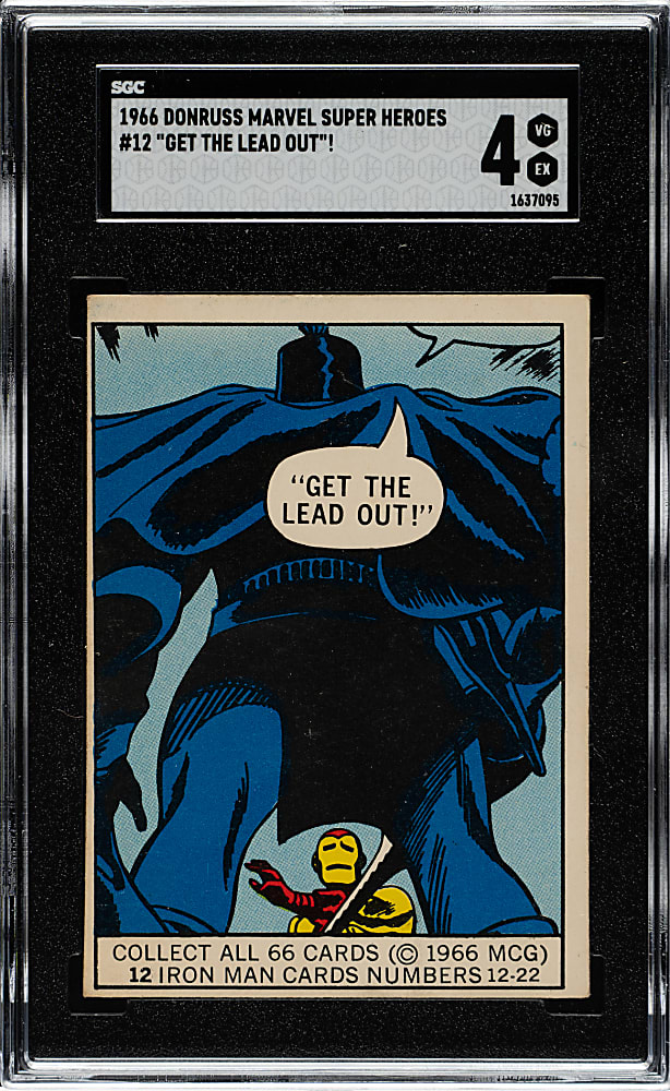 1966 Donruss "Marvel Super Heroes" #12 Iron Man Get the Lead Out! SGC VG/EX 4