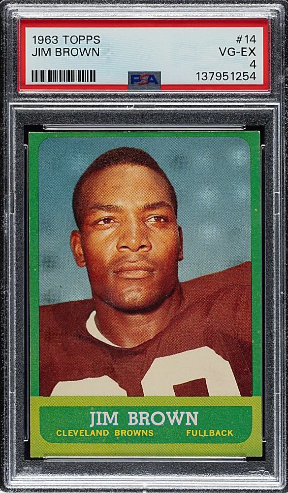 1963 Topps Football #14 Jim Brown PSA VG-EX 4