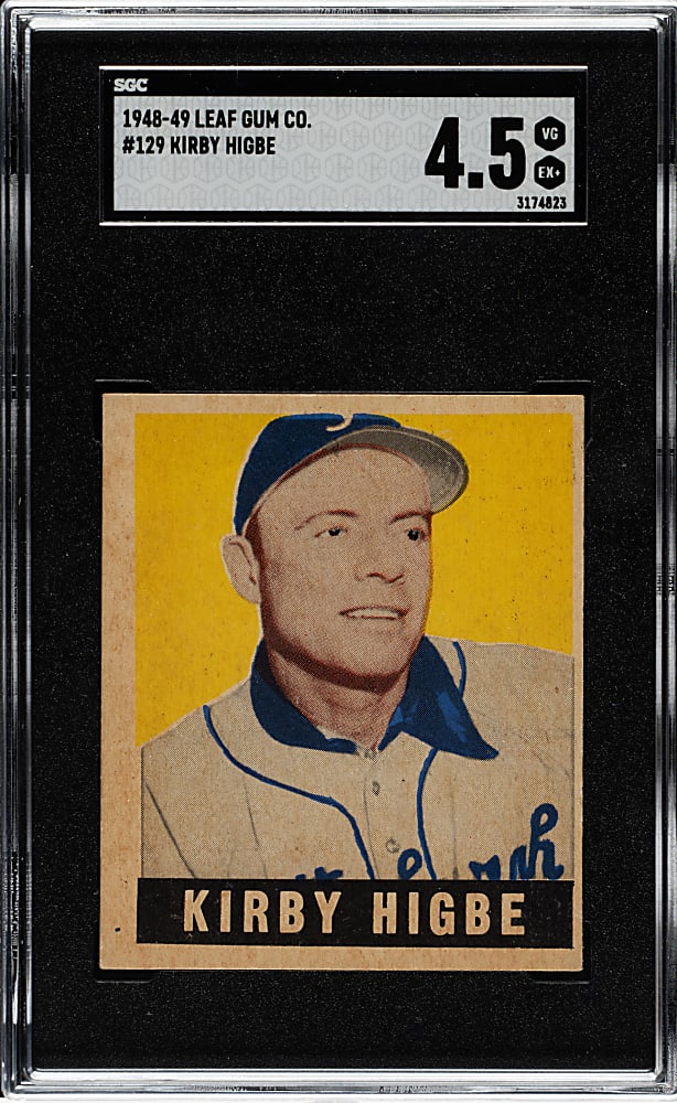 1948-1949 Leaf #129 Kirby Higbe Short Print SGC VG/EX+ 4.5