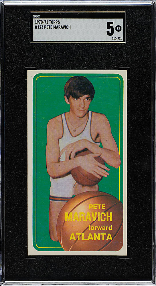 1970-1971 Topps Basketball #123 Pete Maravich Rookie SGC EX 5