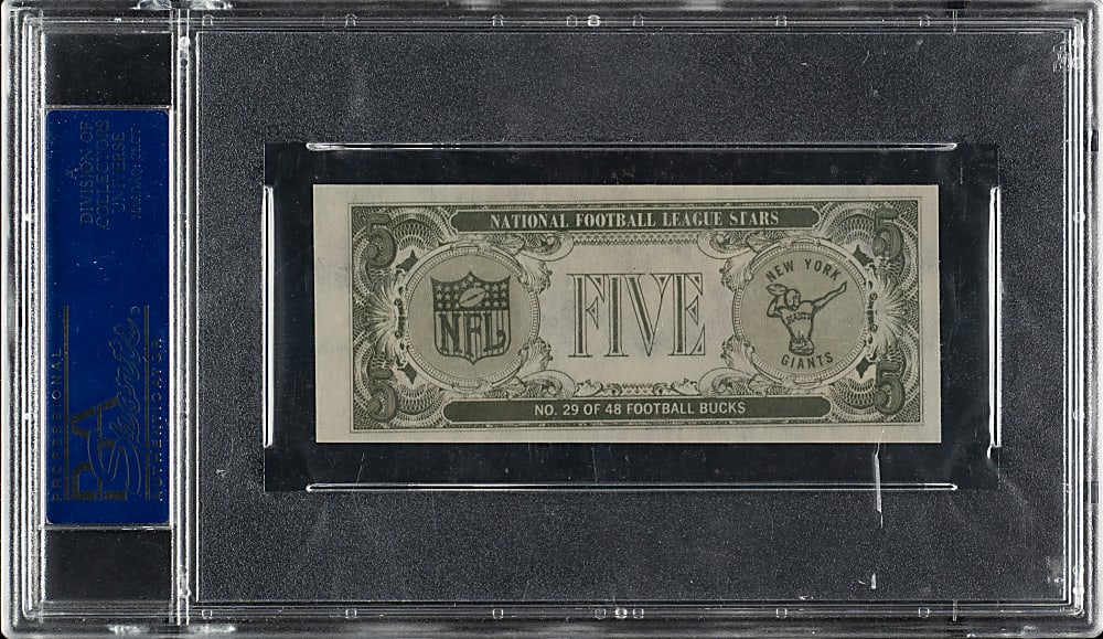 1962 Topps "Football Bucks" #29 Del Shofner PSA NM 7