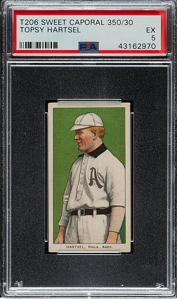 1909-1911 T206 White Border Topsy Hartsel PSA EX 5