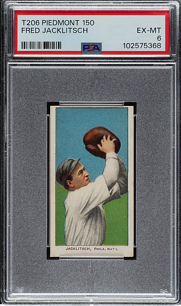 1909-1911 T206 White Border Fred Jacklitsch PSA EX-MT 6