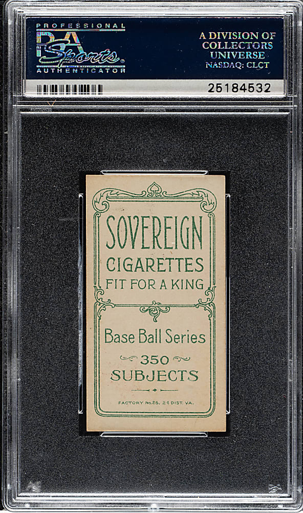 1909-1911 T206 White Border Mickey Doolan Fielding PSA EX+ 5.5 - Sovereign 350 Back