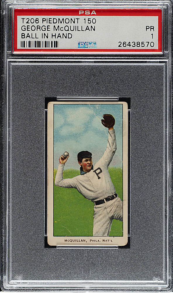 1909-1911 T206 White Border George McQuillan Ball in Hand PSA POOR 1
