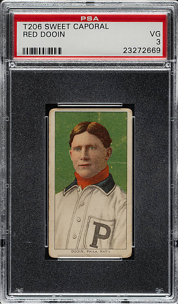 1909-1911 T206 White Border Red Dooin PSA VG 3