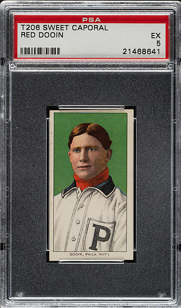 1909-1911 T206 White Border Red Dooin PSA EX 5