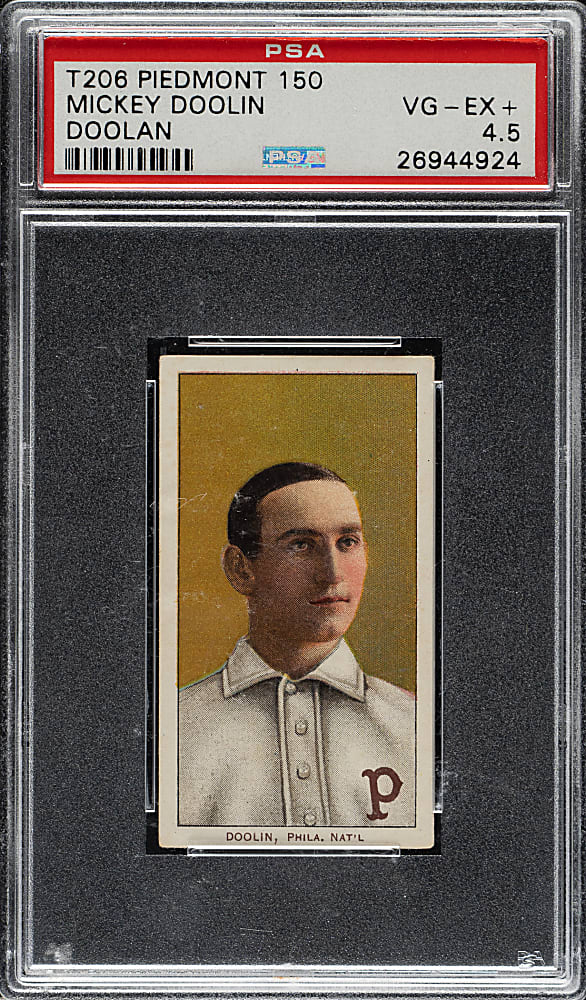 1909-1911 T206 White Border Mickey Doolin PSA VG-EX+ 4.5