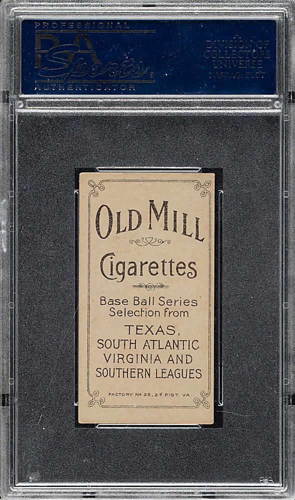 1909-1911 T206 White Border Shag Shaughnessy Southern Leaguer PSA EX 5 - Old Mill Back