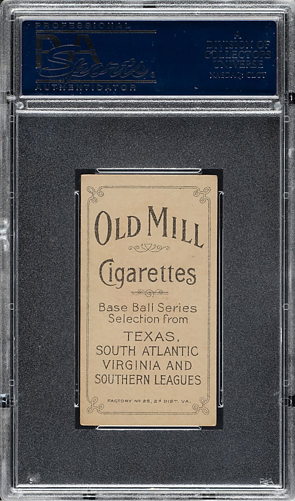 1909-1911 T206 White Border Ray Ryan Southern Leaguer PSA EX+ 5.5 - Old Mill Back