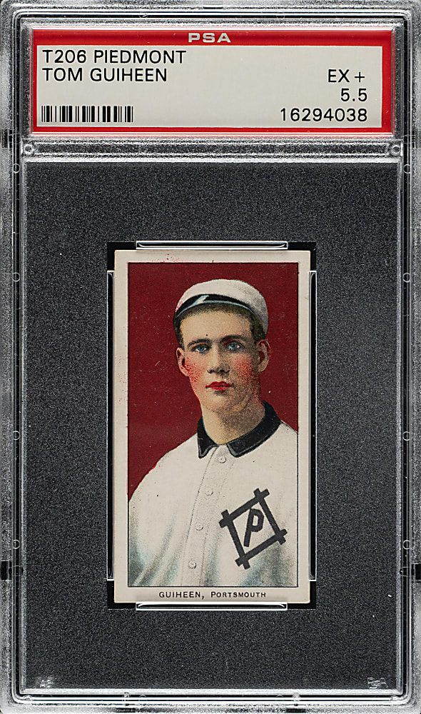1909-1911 T206 White Border Tom Guiheen Southern Leaguer PSA EX+ 5.5
