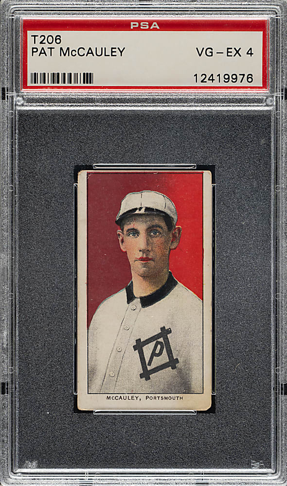 1909-1911 T206 White Border Pat McCauley Southern Leaguer PSA VG-EX 4