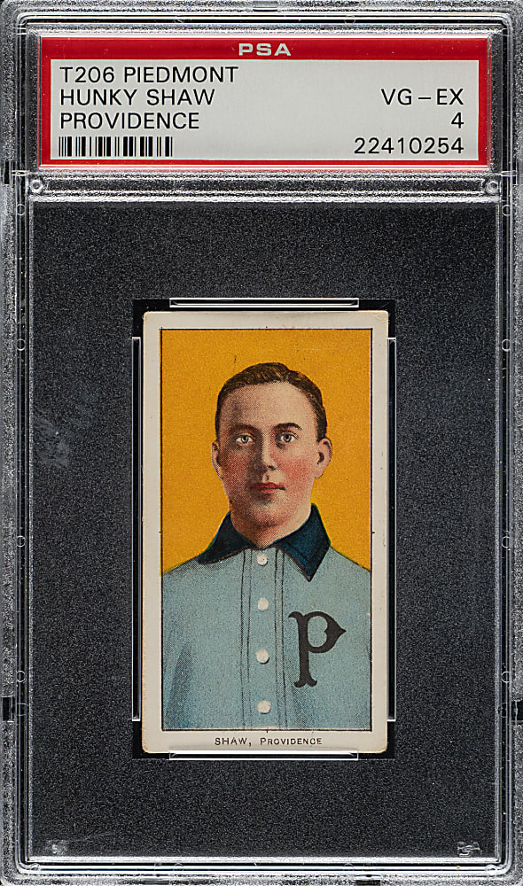 1909-1911 T206 White Border Hunky Shaw  PSA VG-EX 4