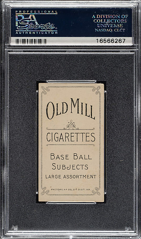 1909-1911 T206 White Border Lena Blackburne PSA EX 5 - Old Mill Back