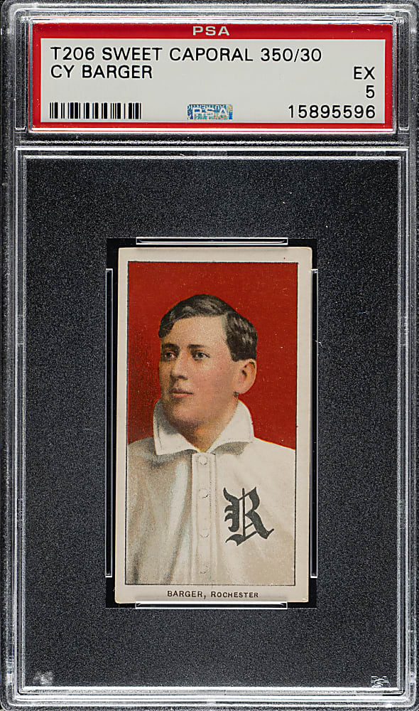 1909-1911 T206 White Border Cy Barger PSA EX 5