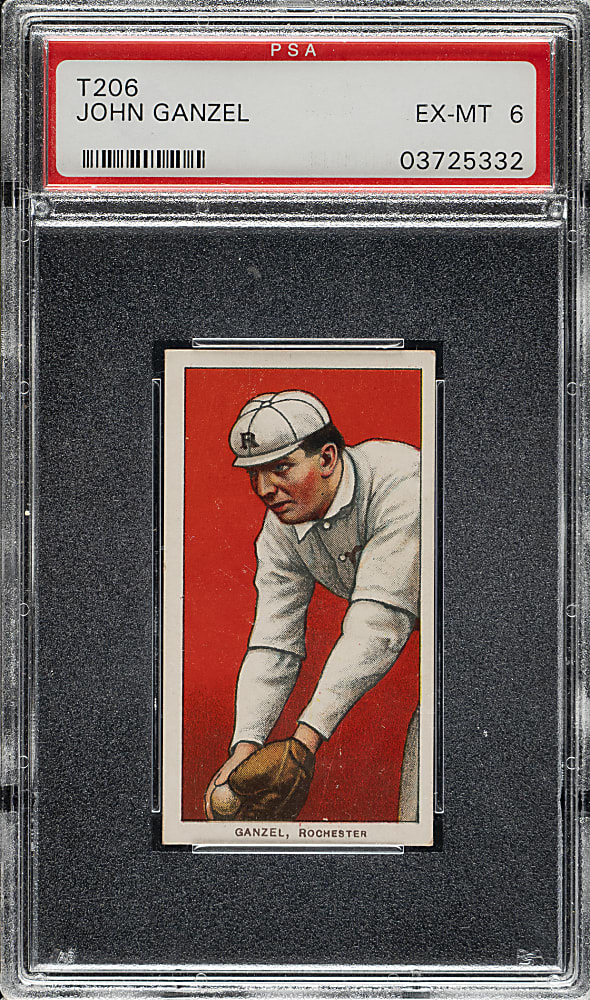 1909-1911 T206 White Border John Ganzel PSA EX-MT 6
