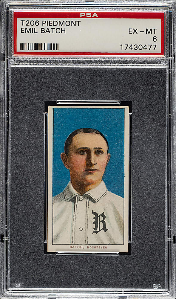 1909-1911 T206 White Border Emil Batch PSA EX-MT 6