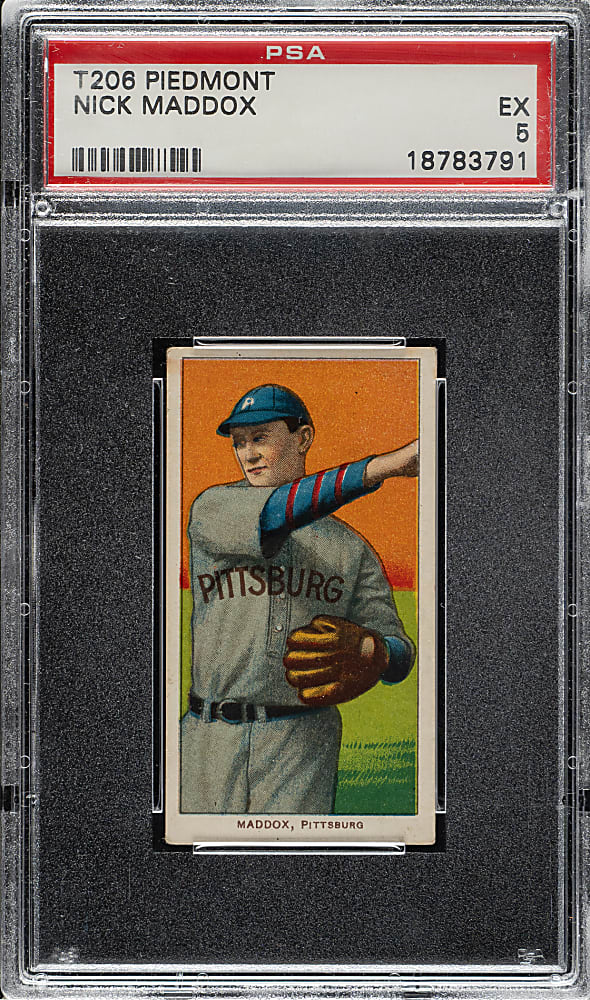 1909-1911 T206 White Border Nick Maddox PSA EX 5