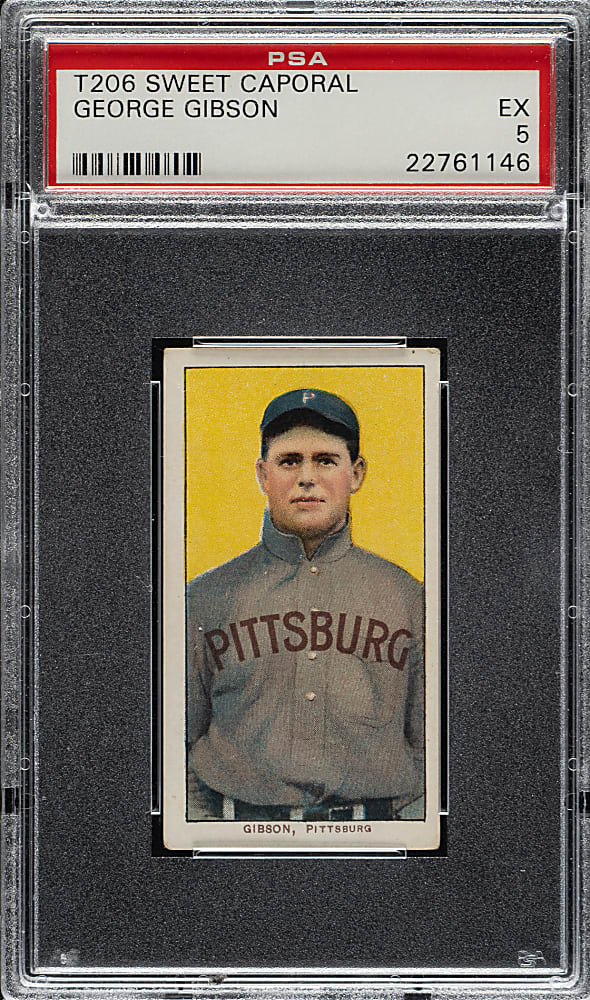 1909-1911 T206 White Border George Gibson PSA EX 5