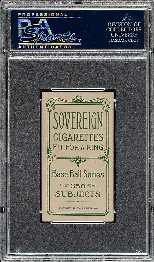 1909-1911 T206 White Border Howie Camnitz Arms Folded PSA EX 5 - Sovereign 350 Back