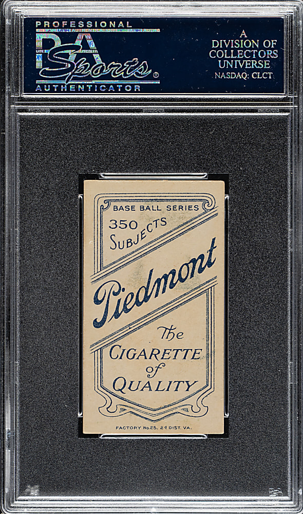 1909-1911 T206 White Border Tommy Leach Bending Over PSA EX-MT 6